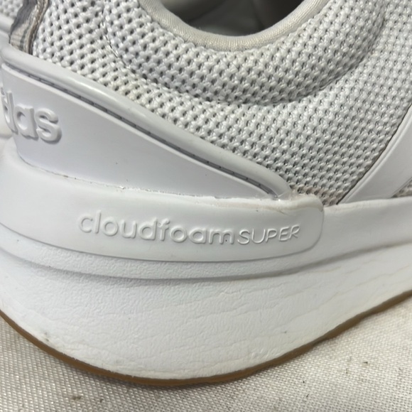 Adidas Cloud Foam Super Men\'s 9 White Lace-up Athletic Running Sneaker Shoe main image 6